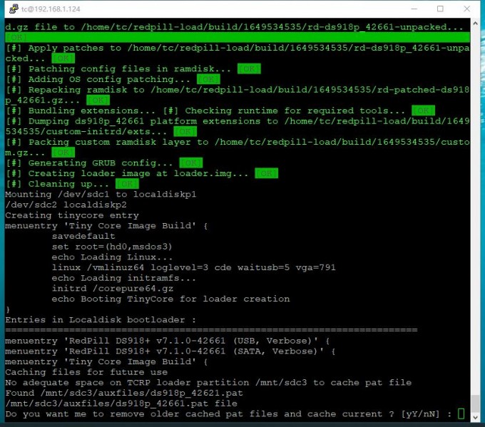 DSM7引导编译器Tinycore-redpill修改版，适应国内网络环境